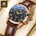OLEVS 2871  Relógio Pulseira em couro, estilo clássico