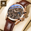 OLEVS 2871  Relógio Pulseira em couro, estilo clássico