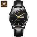 OLEVS Relógio Pulseira em couro, estilo clássico